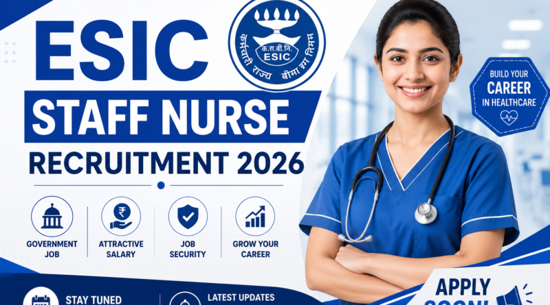 ESIC Staff Nurse  Recruitment 2026