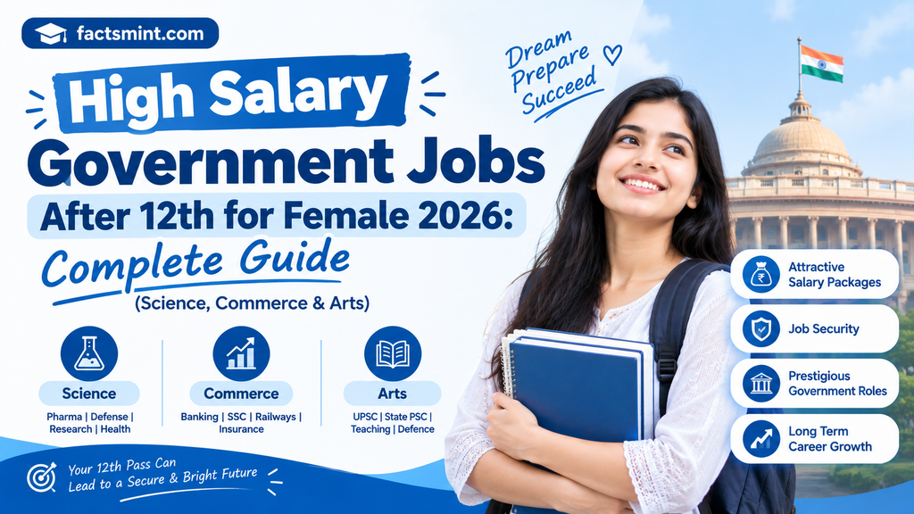 High Salary Government Jobs After 12th for Female 2026