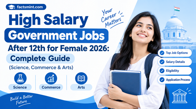 High Salary Government Jobs After 12th for Female 2026